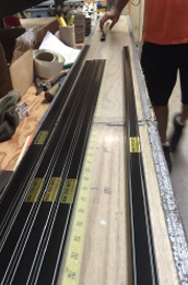 Solar View Mylar shade bottom bars measured and cut to match each custom shade width