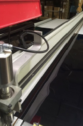 Mylar sun shade material machine-cut for a clean, precise edge